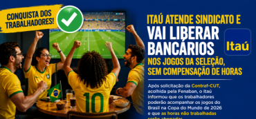 Itaú abona horas e garante liberação dos bancários durante jogos da Seleção Brasileira itau